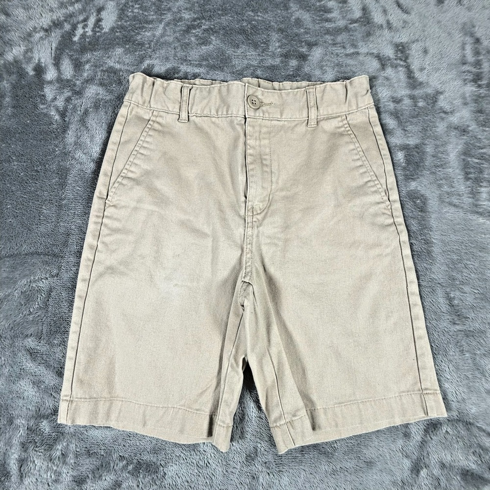 Old Navy Boy's Khaki Shorts Size 12 Built-In-Flex Adjustable Waist Camel
